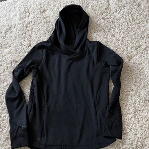 Athleta Black Hooded Performance Pullover